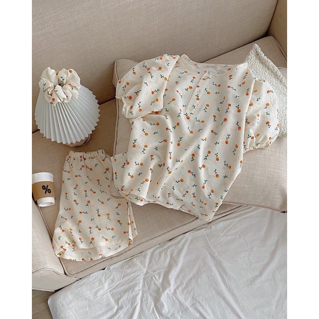 vải đũi xốp mềm nhẹ hình quả quít