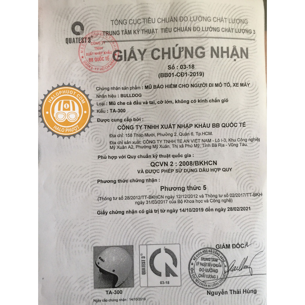 Mũ bảo hiểm 3/4 Bulldog 4U Xanh Mint (tặng túi vải, balo rút, tem phản quang)