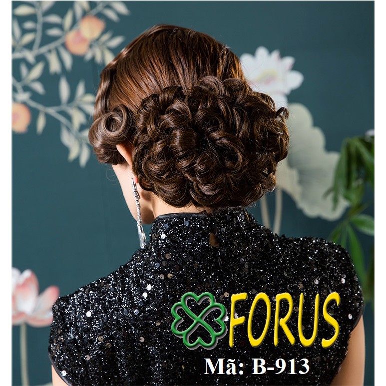 Tóc búi phu nhân B913 💖FREESHIP💖 búi tóc giả, tóc búi giả, tóc giả nữ búi, tóc giả nữ Sỉ 40k