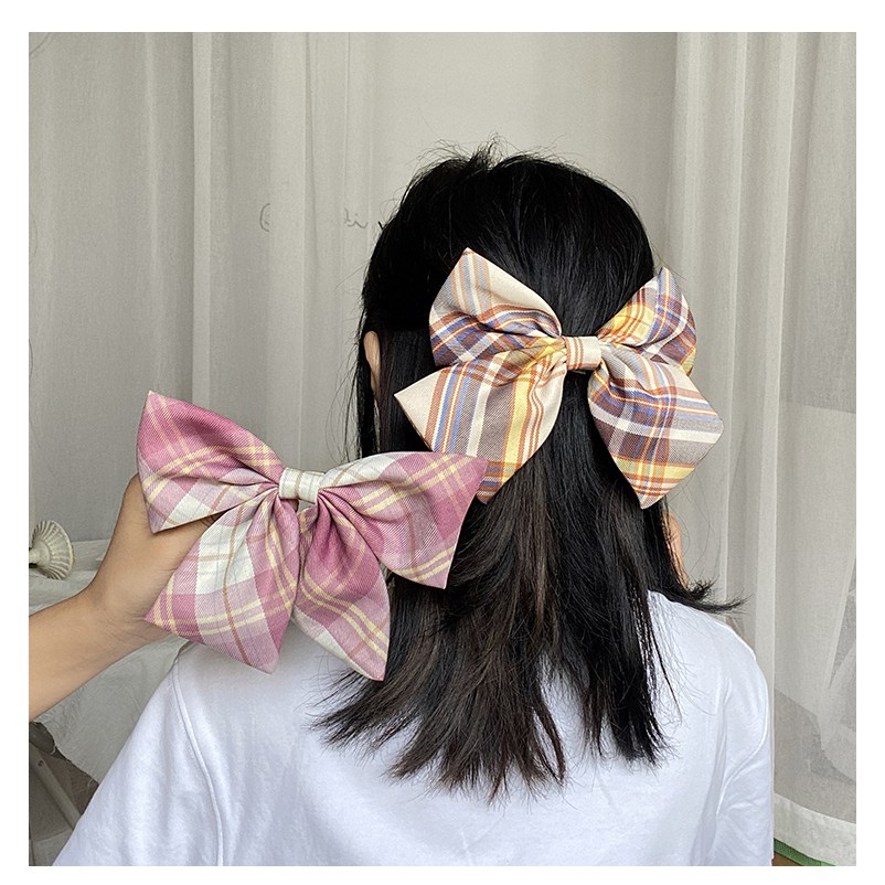 Kẹp Tóc Nơ Vintage Loại To Phong Cách Hàn Quốc