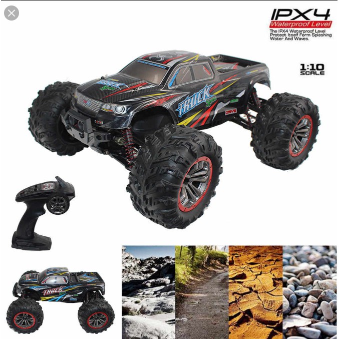 Xe điều khiển từ xa - Xe điều khiển lội nước tốc độ 52km 9125 xe bánh to 2 mô tơ đôi mạnh