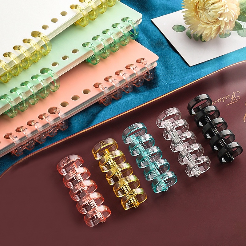 Gáy Nhựa Binder Thanh 5 Còng Trong Suốt Làm Bìa Sổ Còng Handmade Kẹp Tài Liệu 6 Màu Shop J ArtPens