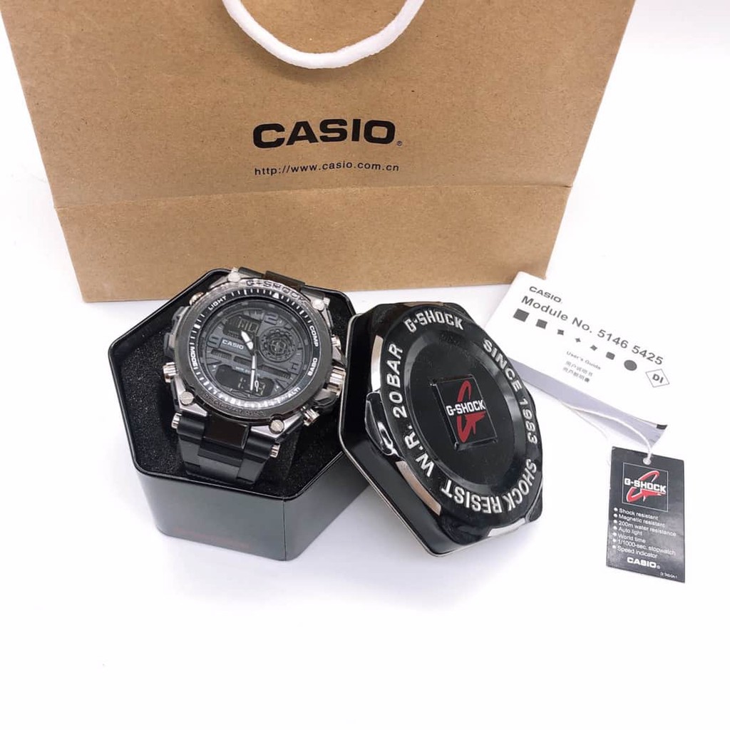 Đồng hồ nam Casio G-shock MTG S1000 Original Full box_ Kim điện tử_Chống nước 5ATM_Viền Thép không gỉ