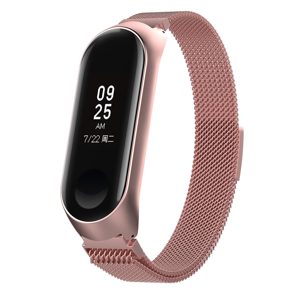 XIAOMI Dây Đeo Thay Thế Chất Liệu Thép Không Gỉ Thiết Kế Mắt Xích Cho Mi Band 3 4 3
