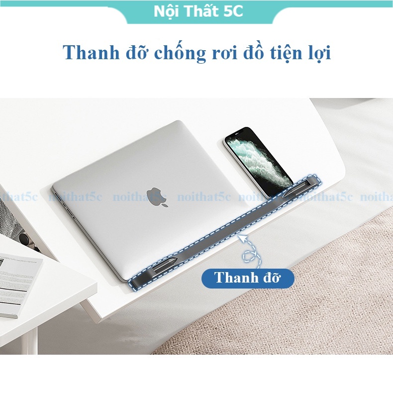 Bàn đọc sách kích thước 40x60cm nhỏ gọn, bàn để máy tính laptop tùy chỉnh chiều cao có bánh xe di chuyển mẫu mới nhất