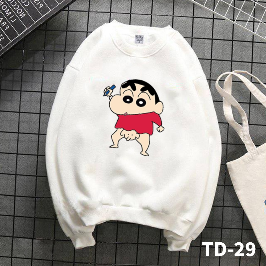 Áo sweater CUSHIN form rộng nam nữ, áo tay dài nỉ bông in họa tiết unisex dày mềm mịn - Tí Chuột Studio