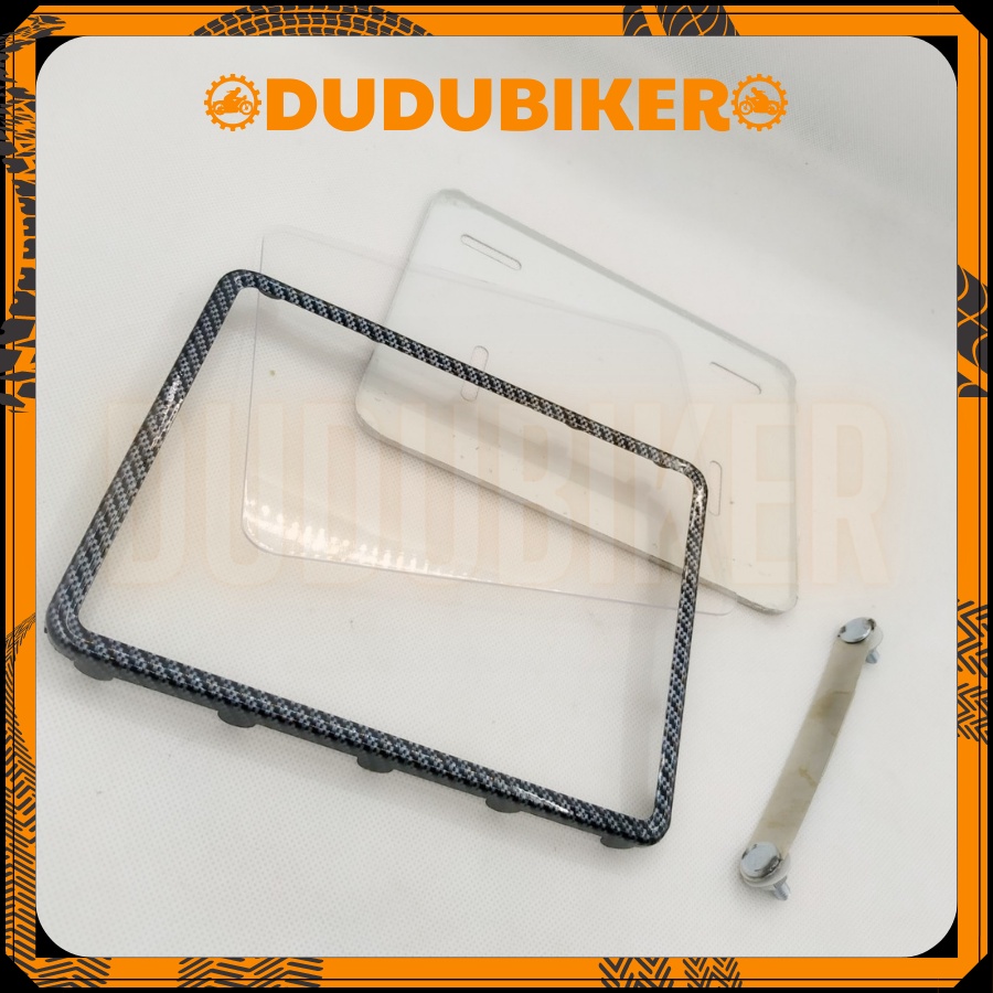 Khung Biển Số Xe Máy, Khung Bảng Số Xe Máy, Full Bộ Bao Gồm Ốp Biển Số Xe Máy Titan 7 Màu Mica Và Pát Gắn