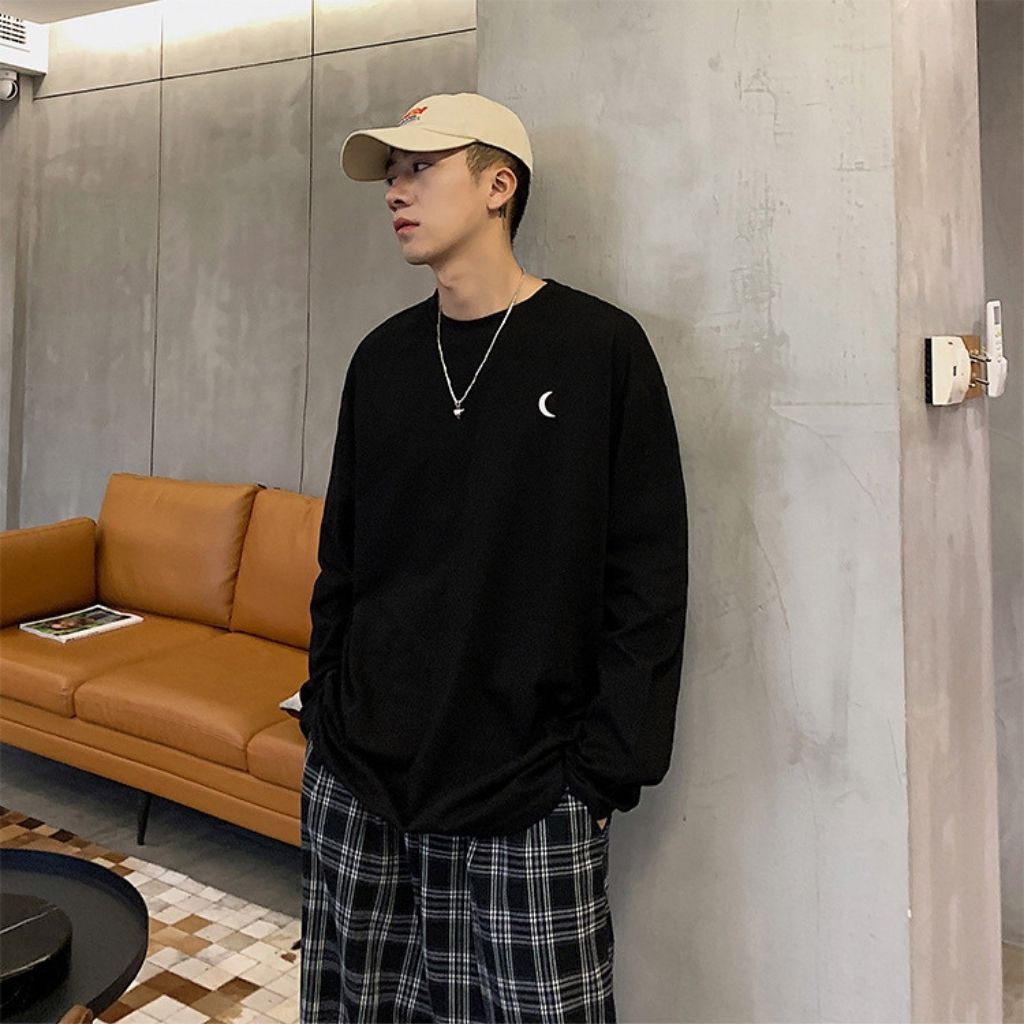 Áo Thun Nam Dài Tay Unisex. Áo thu đông trơn tay dài cổ tròn basic AT60
