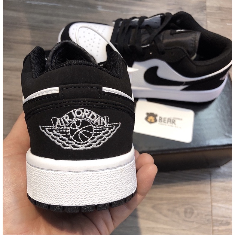 [Bear.sneaker] Giày Thể Thao JD1 Low Black And White Panda bản SC.