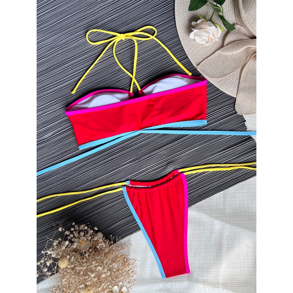 Bộ Đồ Bơi Bikini Hai Mảnh Phong Cách Âu Mỹ Quyến Rũ Cho Nữ
