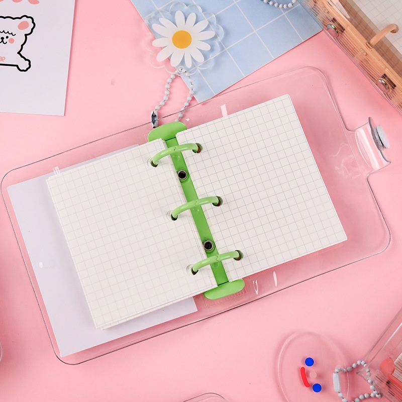 Sổ Tay Mini Trong Suốt 3 Vòng Tiện Dụng