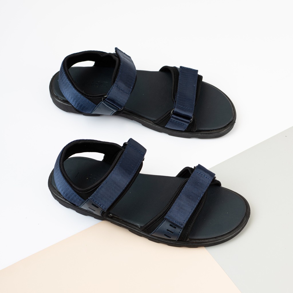 Giày Sandal Nam MWC Đế Cao Su 1.5CM Quai Dù Phối Da NASD- 7035