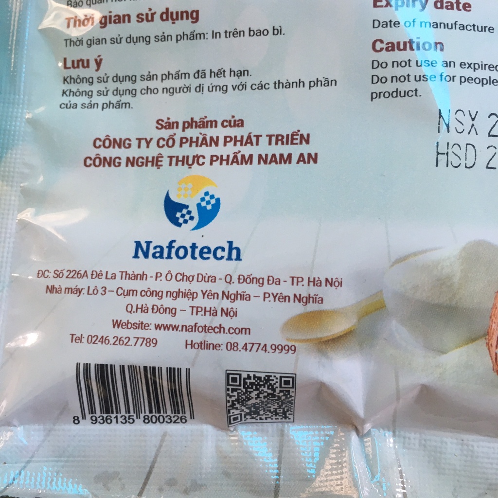 1 Gói BỘT CỐT DỪA SÓC VÀNG 50gr - Hiệu Nafotech chính hãng chuyên dùng nấu chè, làm bánh và pha chế đồ uống