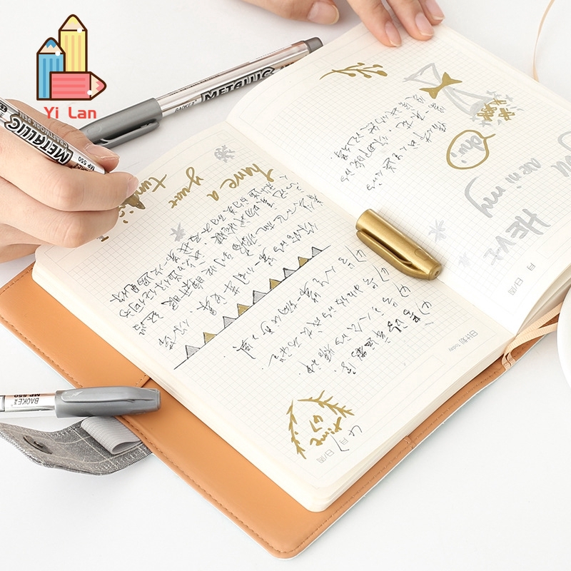 1 Bút Đánh Dấu Kim Loại Màu Vàng / Bạc / Tím / Xanh Lá / Xanh Lá