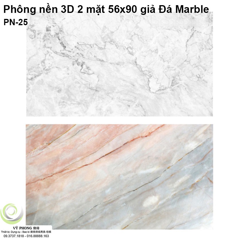 Phông nền chụp ảnh 2 mặt ĐÁ MARBLE 3D 56x90cm Đạo cụ chụp hình sản phẩm PN-25