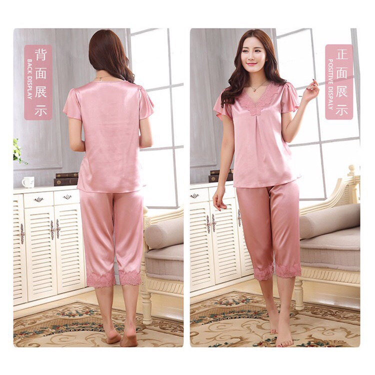 NG5811 Bộ mặc nhà nữ quần lửng hè hàng nhập hàng nhập