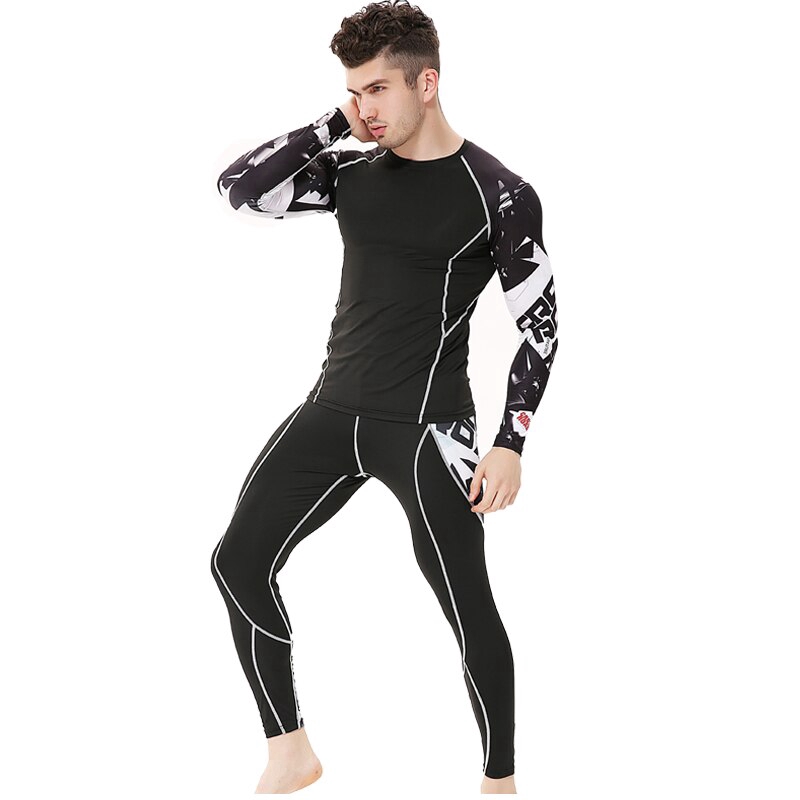 Bộ Áo Quần Bó Sát In Hình 3d Cá Tính Cho Nam