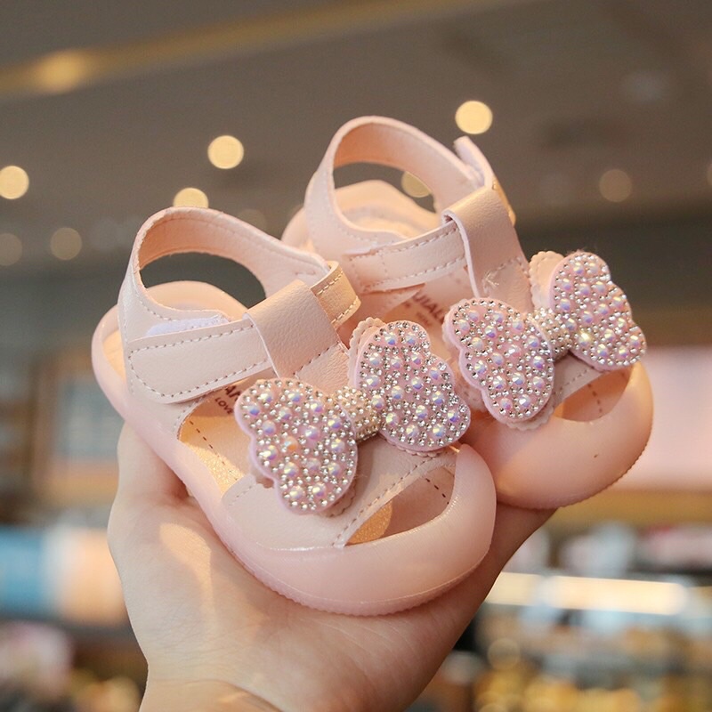 Dép sandal nơ cho bé gái loại 1 Full Box