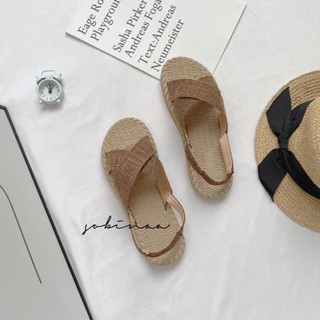 Sandal chéo giả cói