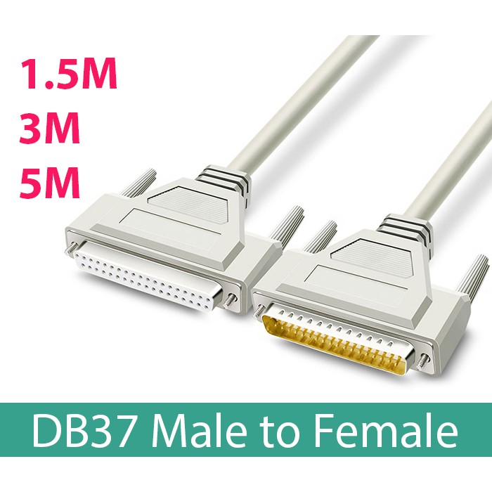 Dây COM DB37 Male to DB37 Female dài từ 1.5M 3M 5M chân đồng chất lượng cao cho máy công nghiệp