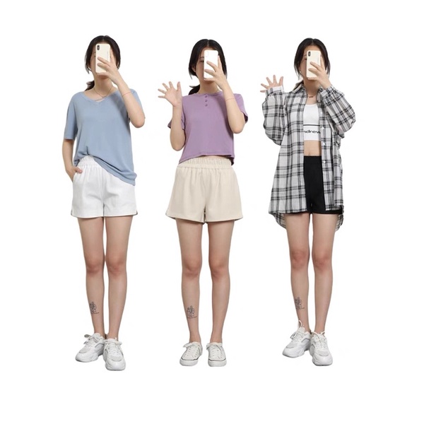 Quần đùi đũi nữ xẻ gấu siêu xinh m032