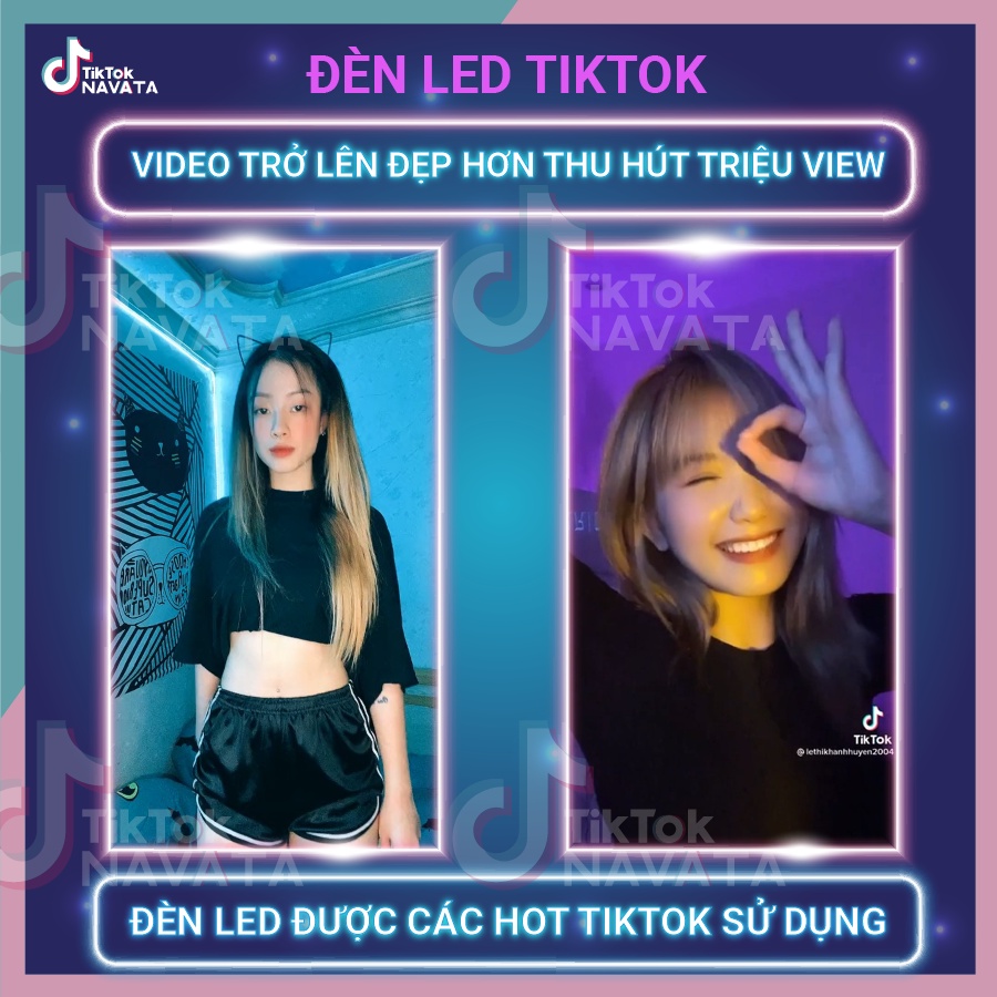 Đèn led tiktok nháy đuổi aRGB sấm sét 100 chế độ cảm biến nháy theo nhạc