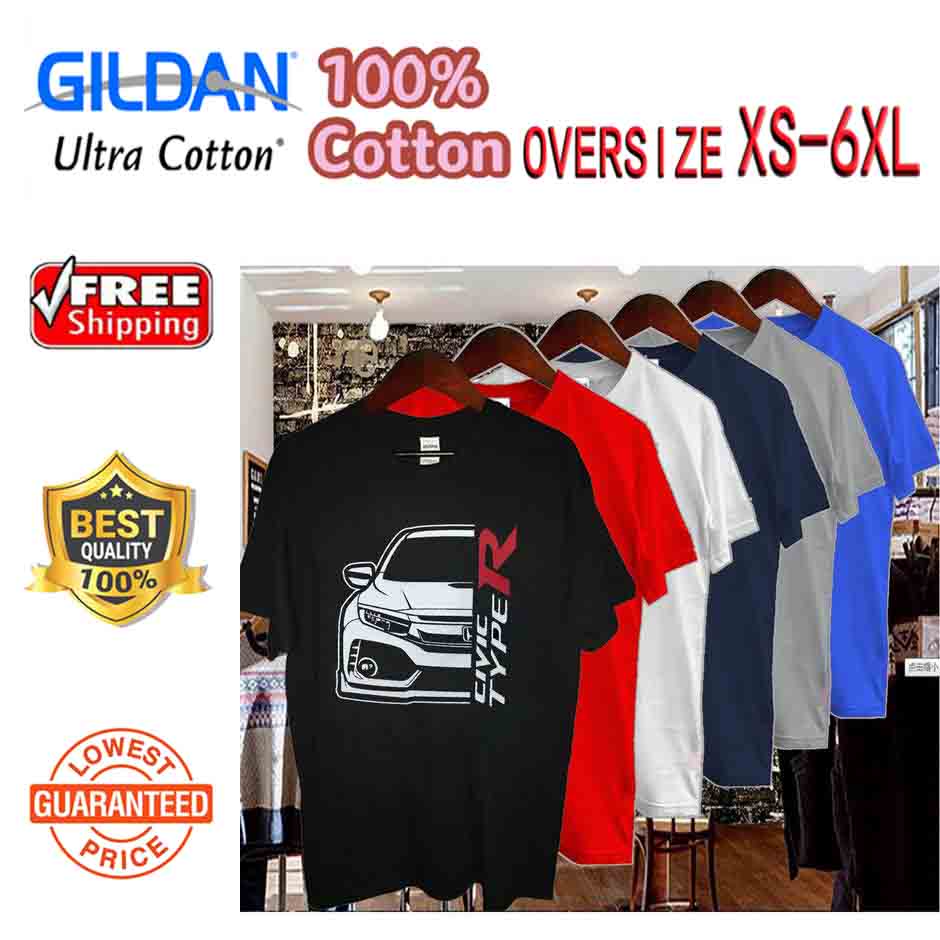 Diytshirtmensnew [Xs-6Xl] Áo thun thể thao thời trang thoáng khí Plus Size Honda Civic Fk8 Type R