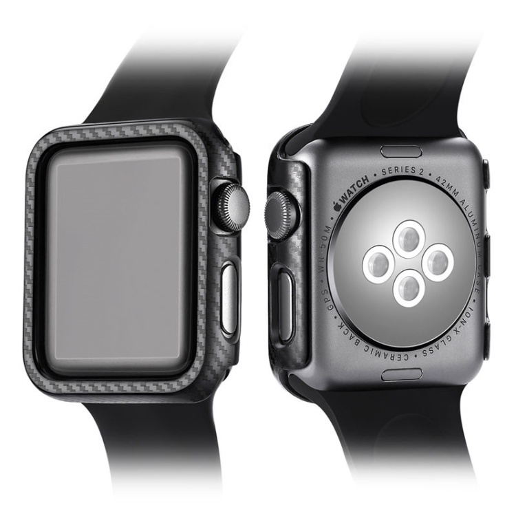Ốp Lưng Sợi Carbon Cho Apple Watch Series 6 SE 5 4 3 2 1 IWatch 44mm 40mm 42mm 38mm