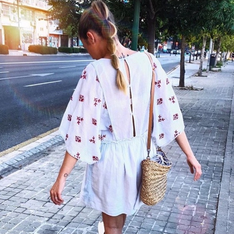 Mini dress thêu Dư Sịn tqxk