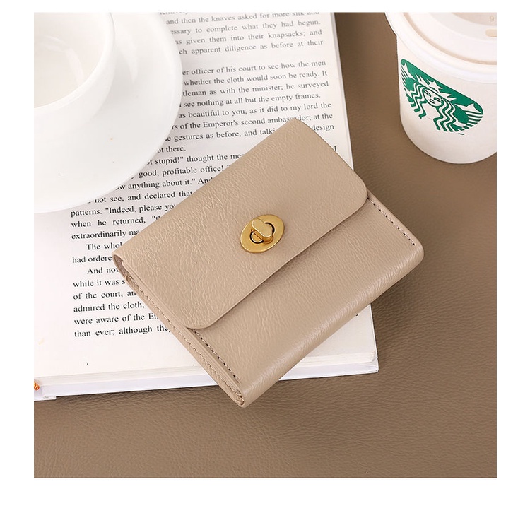 Ví Đựng Thẻ Có Khóa Phong Cách Retro Hàn Quốc