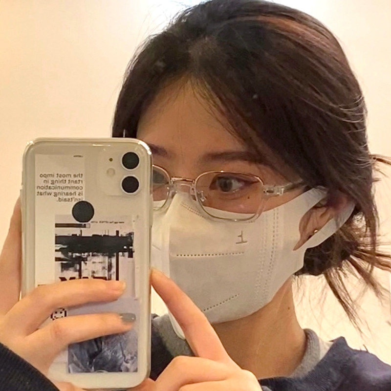 IMAODOU Kính mát  nửa gọng chống tia sáng xanh phong cách retro màu sắc thời trang cho nữ