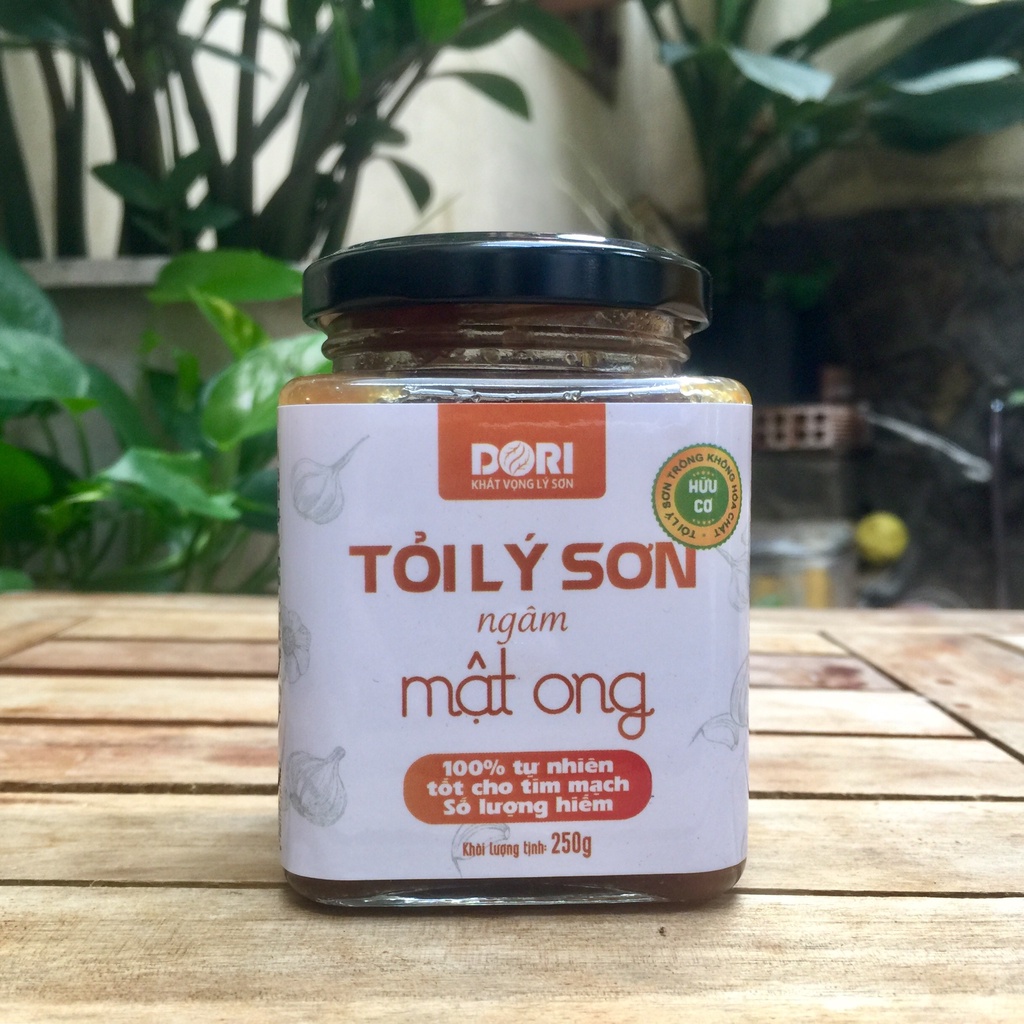 Tỏi Lý Sơn Ngâm Mật Ong Dori 250g - Hoàn Toàn Tự Nhiên Tốt Cho Tim