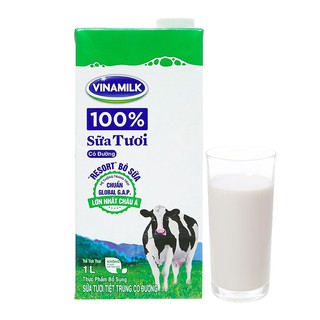 Hộp sữa tươi vinamilk 1l có đường/không đường
