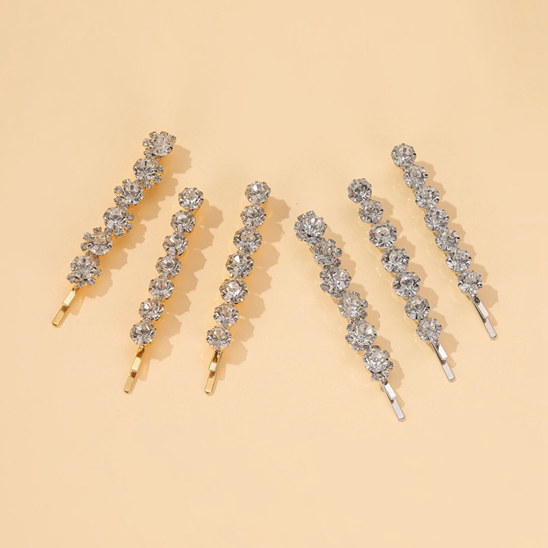 Bộ 3 Kẹp Tóc Đính Đá Zircon Hình Hoa Ngọt Ngào Sáng Tạo
