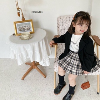 Váy caro xếp ly bé gái, váy kẻ thời trang trẻ em