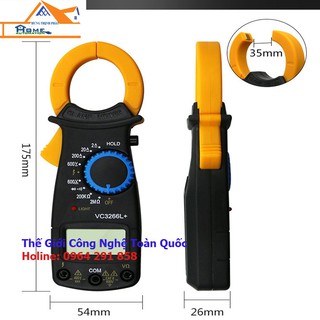 Đồng Hồ Kìm Kẹp Dòng - đồng hồ ampe kìm vạn năng tặng kèm pin - HTP_VC3266L