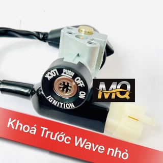 Bộ Ổ Khoá Xe Wave Nhỏ 6 cạnh (Khoá Điện + Yên)