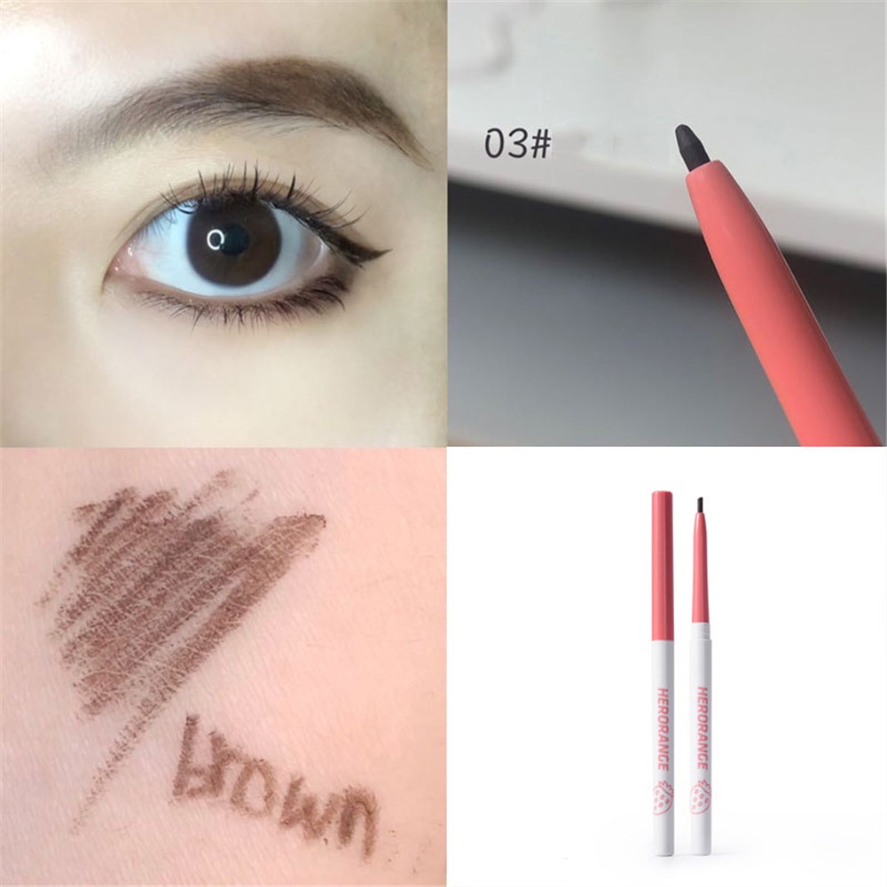 [Hàng mới về] Bút kẻ mắt HERORANGE đầu cọ mảnh 1mm chống thấm nước lâu trôi
