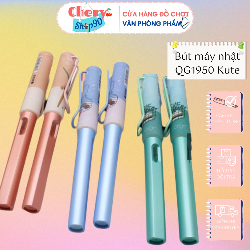 Bút máy nhật QG1950 Kute ⚡ CAO CẤP ⚡ bút mực nét EF nhỏ, trơn siêu sạch bơm mực hoặc cắm mực ống queen