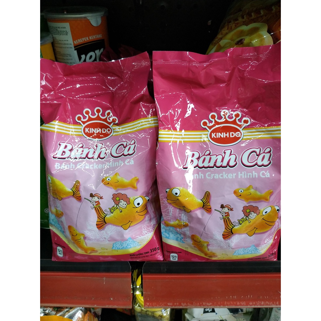 Bánh Cá Mặn Kinh Đô 350g Hình Con Cá Ngộ Nghĩnh Bắt Mắt
