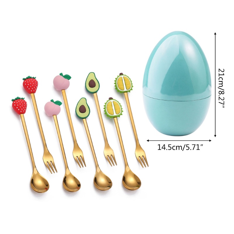 Set 8 Muỗng Nĩa Ăn Tráng Miệng 3 Kiểu Sáng Tạo Cho Bữa Tiệc