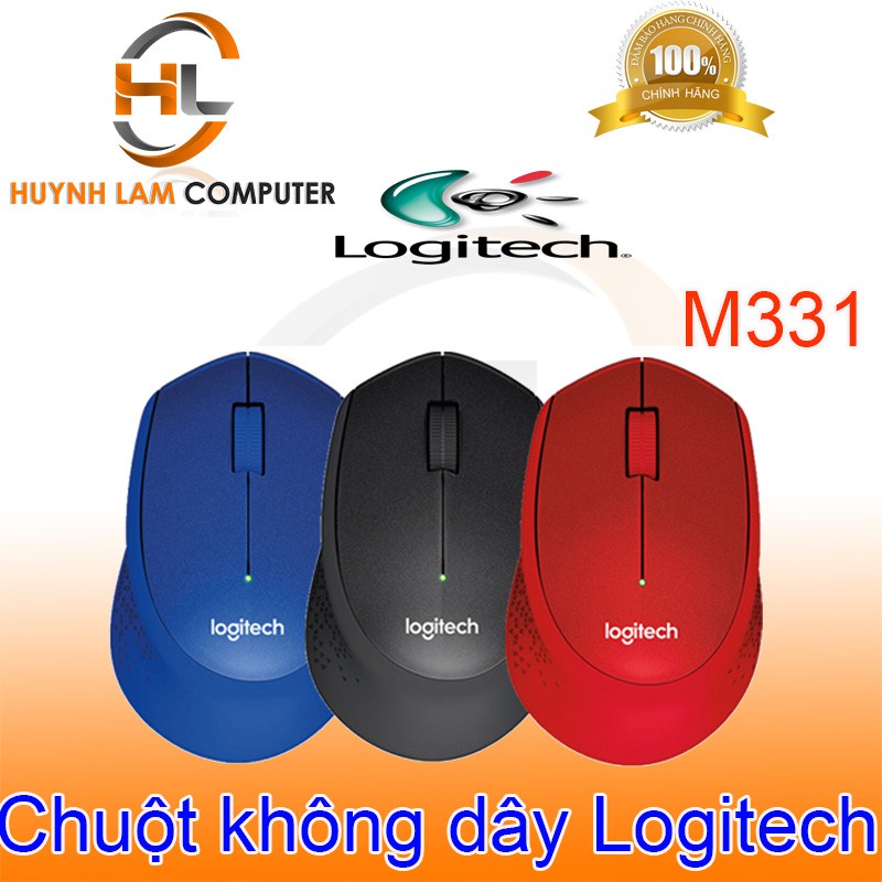 Chuột không dây Logitech M331 tiết kiệm pin bấm quá êm chính hãng DGW phân phối