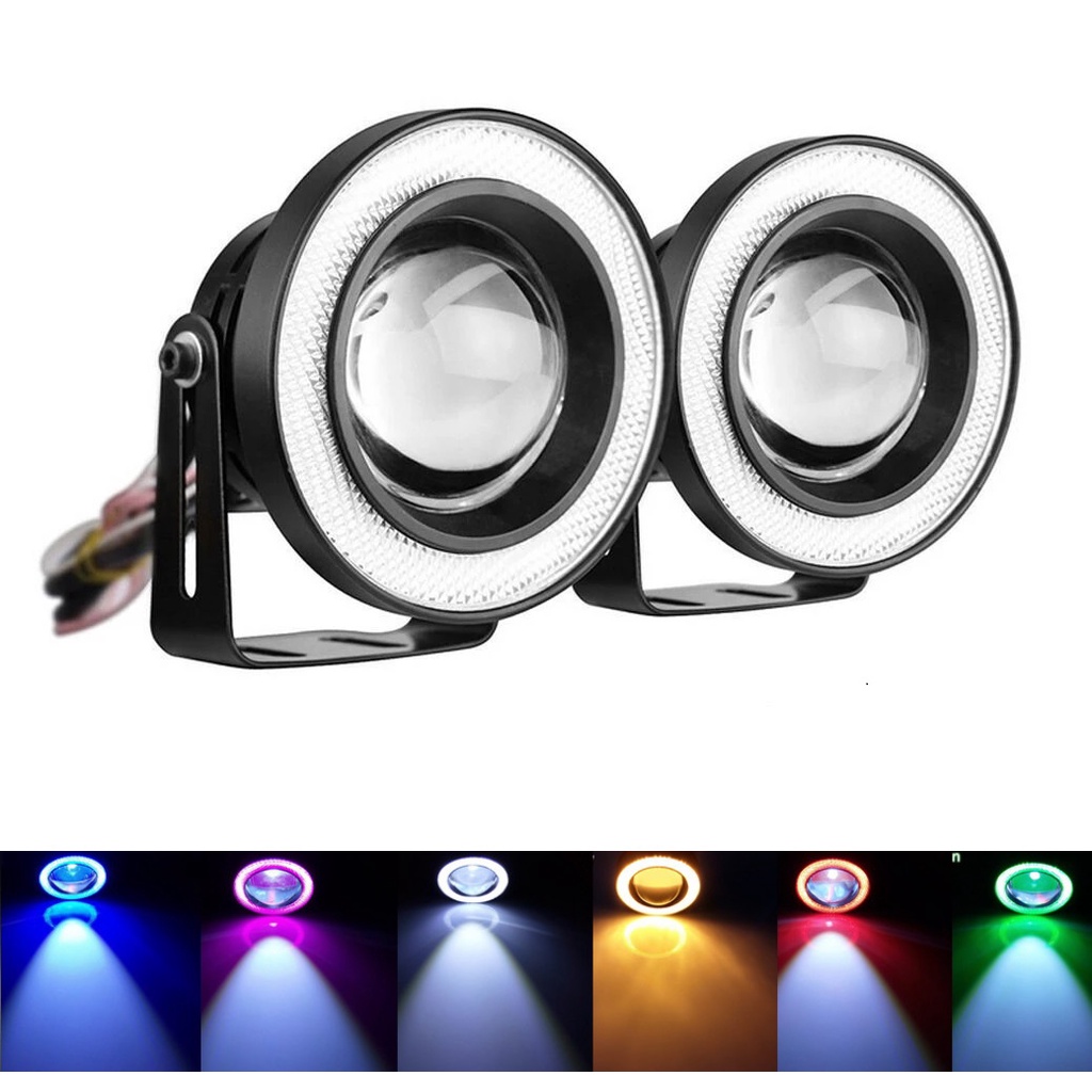 Set 2 Đèn LED Sương Mù 2.5 &quot;3.0&quot; 3.5 &quot;64mm 76mm 89mm 12V Đa Năng Dành Cho Ô Tô