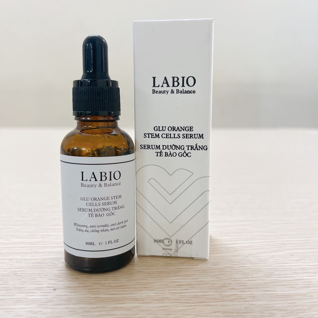 Serum tế bào gốc LABIO - Glu Orange Stem Cells Serum 30ml - dưỡng trắng, mờ thâm, nám