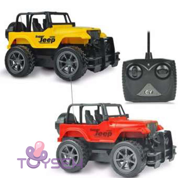 Xe điều khiển từ xa vượt địa hình có đèn led Toysem đồ chơi trẻ em xe jeep mô hình - Quà tặng sinh nhật cho bé