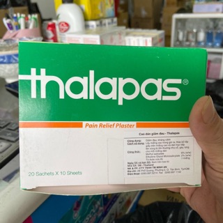 Nguyên hộp 20 bịch Cao dán THALAPAS Thái Lan date tháng 10