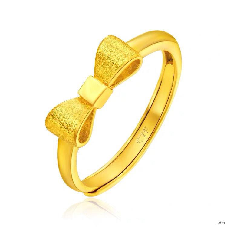 ✼♂✱Hồng Kông LaoXiangfeng chính hãng nhẫn vàng nữ quà tặng để gửi vợ