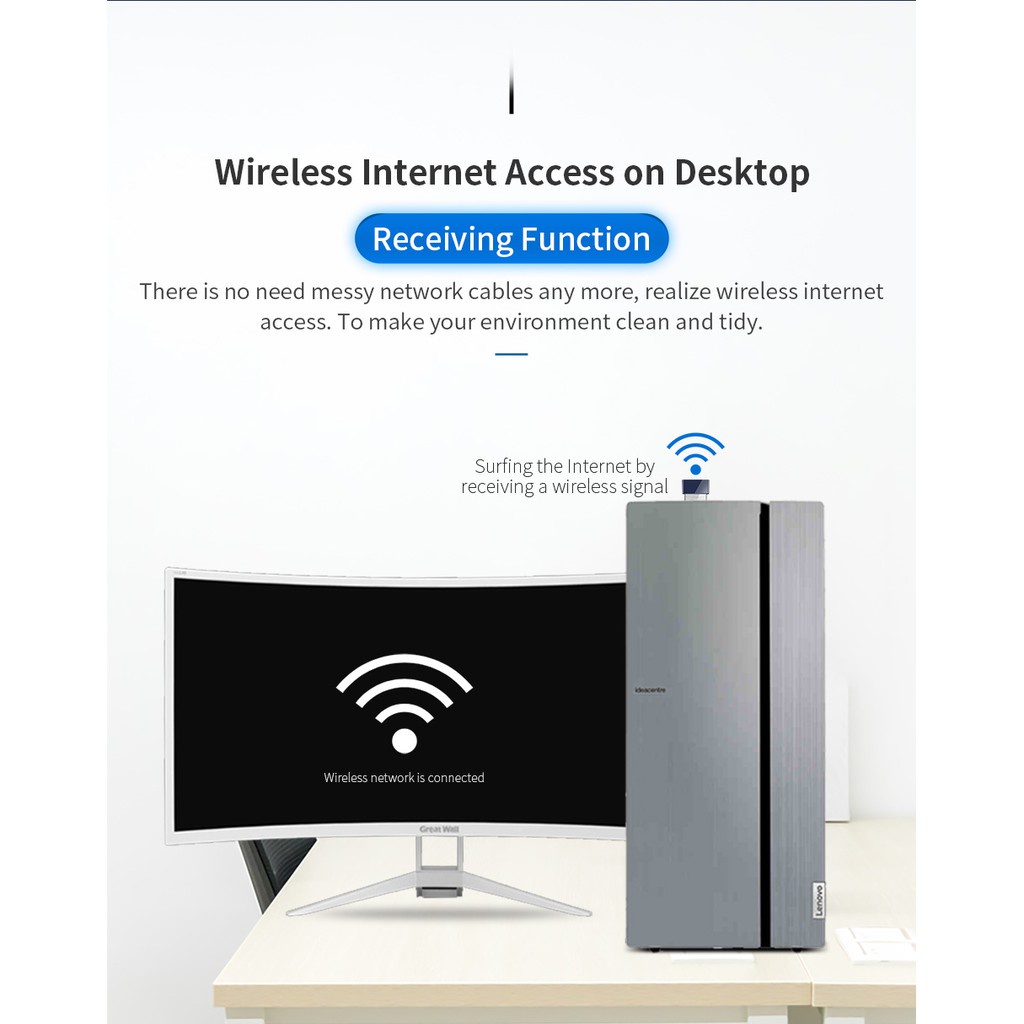 COMFAST Usb Thu Tín Hiệu WIFI Và Bluetooth 4.0 Cho Loa Không Dây Lan Wi Fi CF-723B