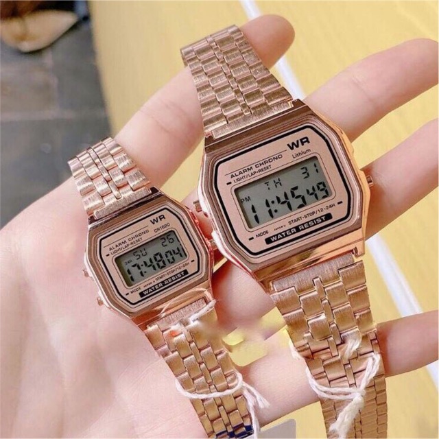 Đồng hồ unisex DH02 điện tử dây thép chống nước phong cách Vintage A159 | BigBuy360 - bigbuy360.vn