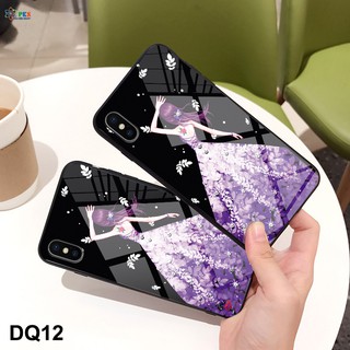 Ốp lưng Iphone X in 3D hình dạ quang mặt kính cường lực sáng bóng
